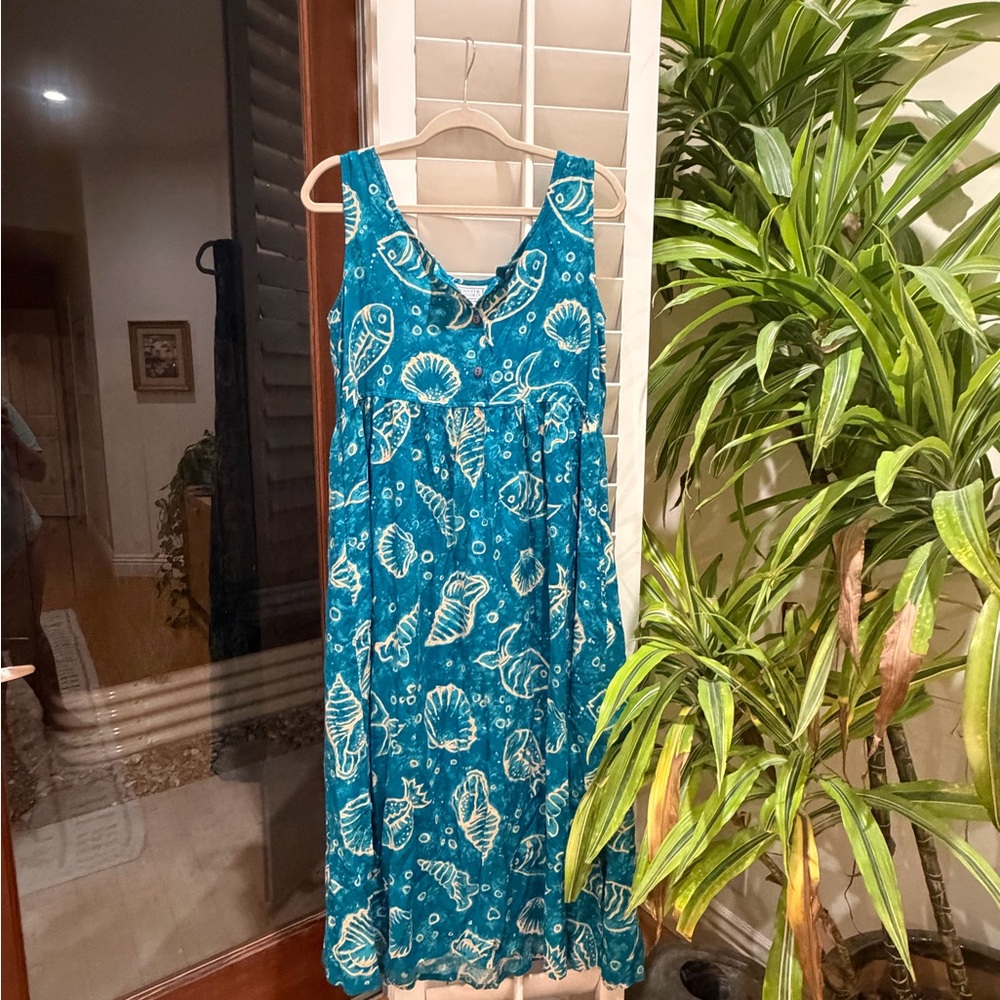 Jennifer Moore Teal Sleeveless Maxi Dress